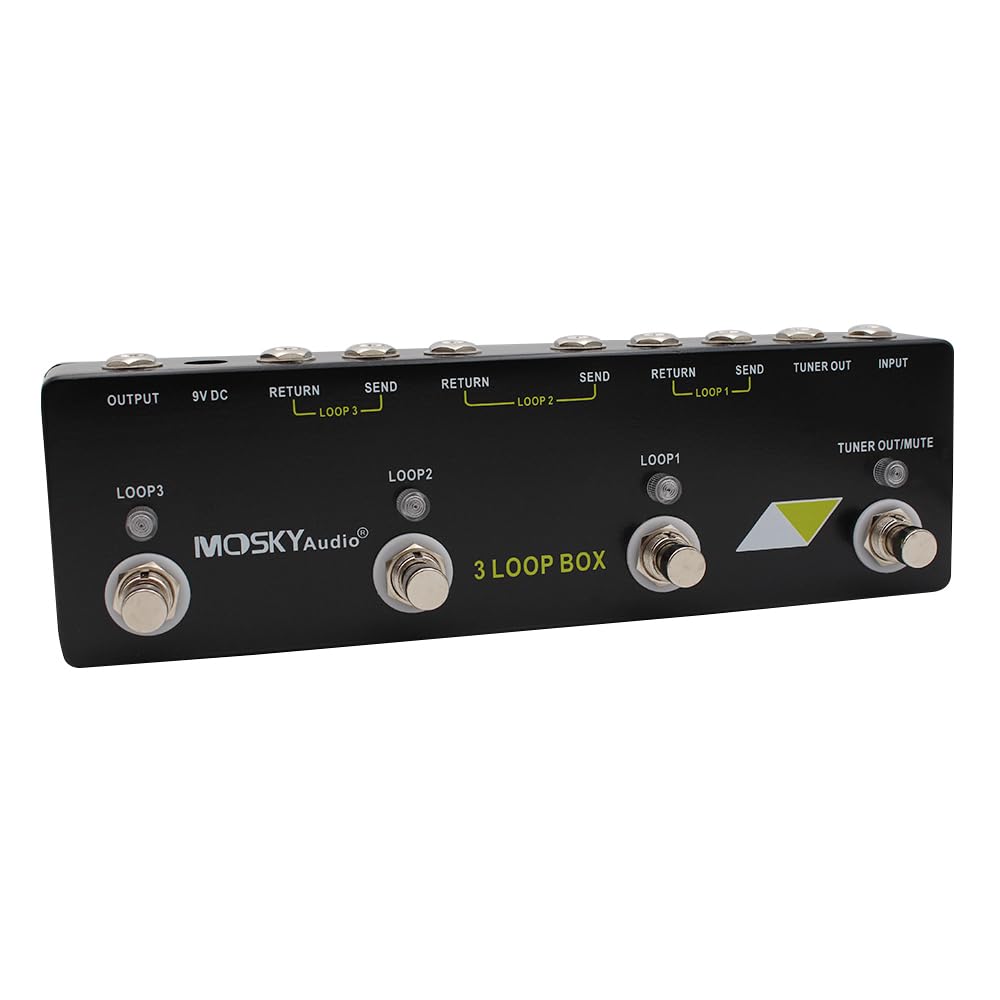 3 LOOP BOX Chitarra Effetto Pedale Looper Pedale Tuner Mute Out