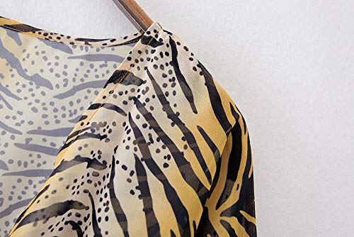 Image of CASURESS Women's Cardigan-Sheer Kimono Loose Summer Floral Print Cover Ups