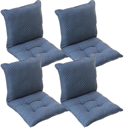 Pack 1/2/4 Cojines de Silla con Respaldo Lavable Cómodos Acolchados Cómodo Cojín para Sillas Comedor para Oficina Jardín Interior Exterior(Style2,45x45cm(2PC))
