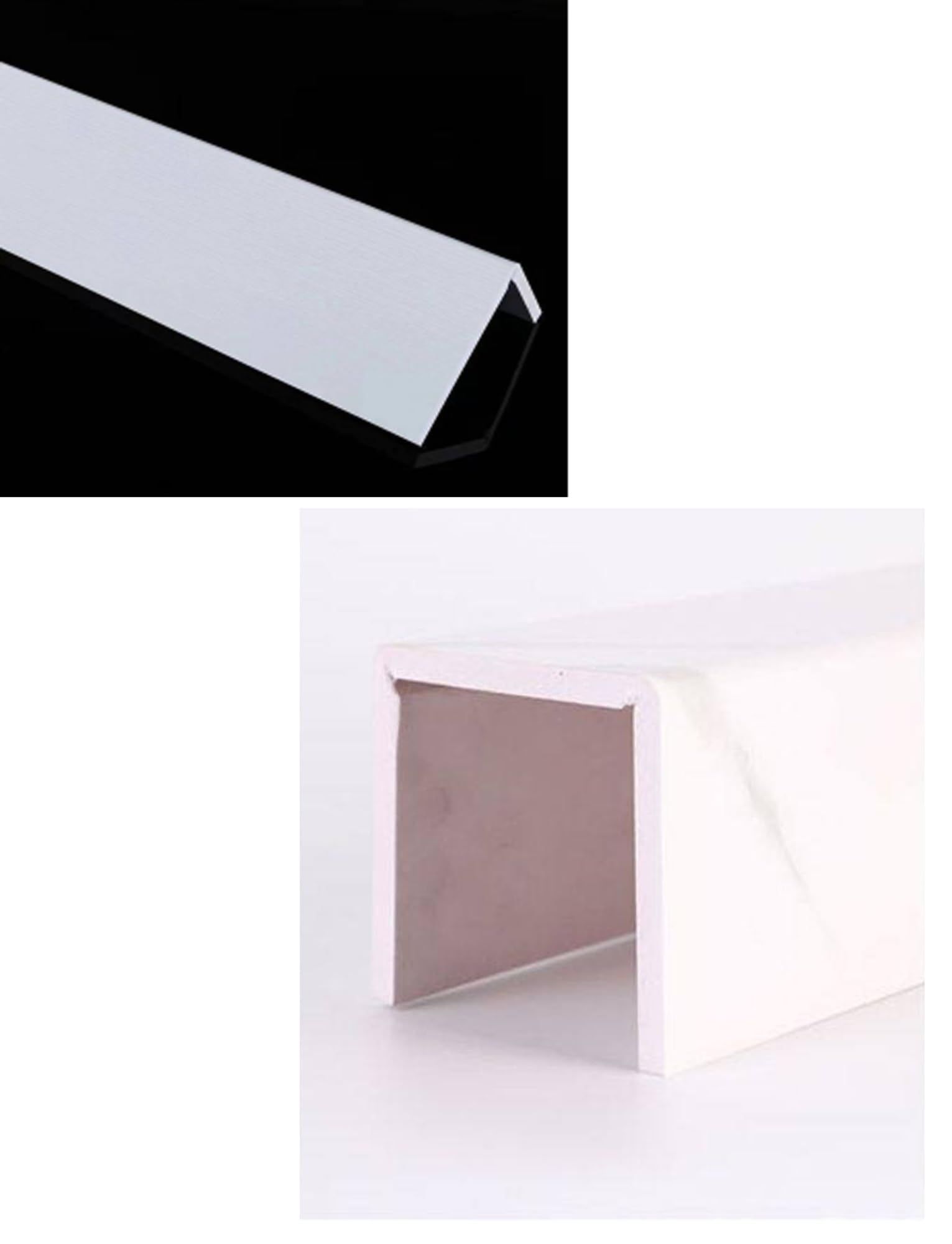 Kit de cubierta de conducto de PVC en forma de U para tubo de campana extractora, escudo de pared pintable para ocultar fontanería y cables, 30 x 30 x 30 cm, color natural
