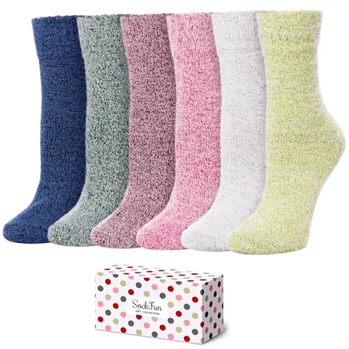 Image of Fuzzy Socks for Women - Fleece Sleep Soft Cozy Animal Socks, Christmas Stocking Stuffers