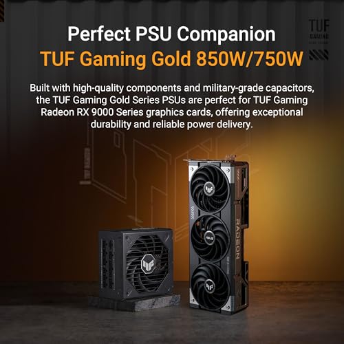 TUF Gaming AMD RX 9070 XT OC Edition, Scheda Grafica 16 GB GDDR6, 256 Bit, PCIe 5.0, 1 HDMI 2.1, 3 DisplayPort 2.1, Software GPU Tweak III, Nero, TUF-RX9070XT-O16G-GAMING - Scheda video - Immagine 4