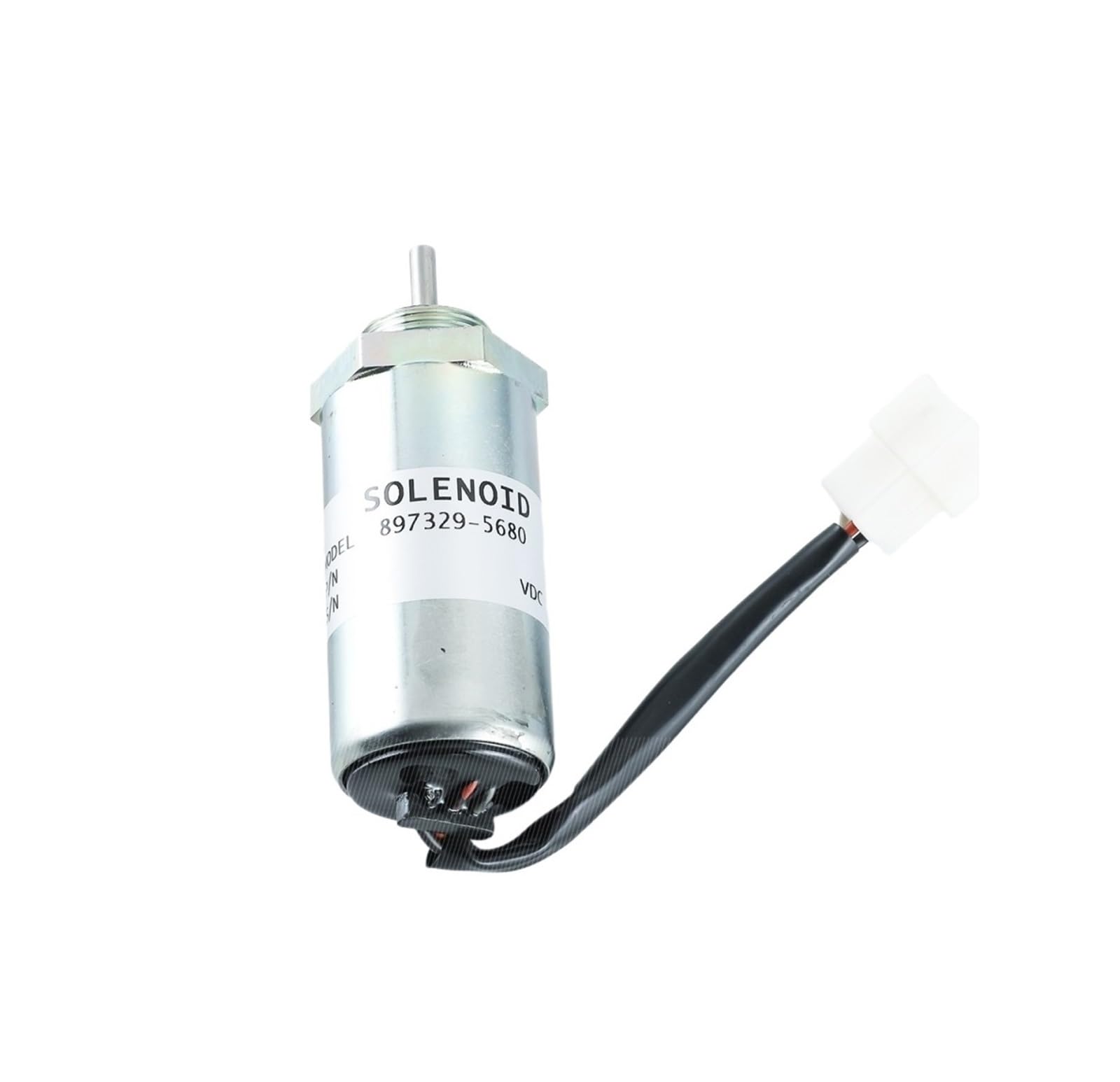 Solenoide de parada Solenoide de corte de combustible de 12 V 897329-5680, compatible con motores Isuzu 3LD1, 3LD2 y 4LE1, compatible con Hitachi, Kobelco SK75-8 Solenoide de corte de combustible