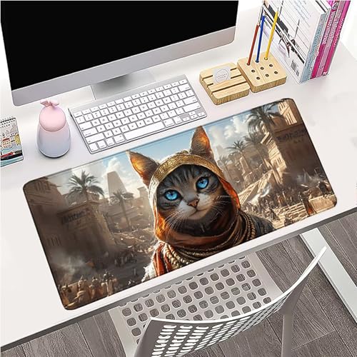Tapis de Souris XXL Egypte 150x80 cm en Caoutchouc avec Bords Cousus - 2