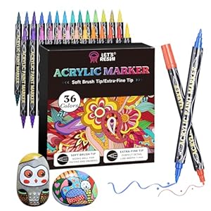 LET'S RESIN 36 Farben Acrylmarker Doppelspitze