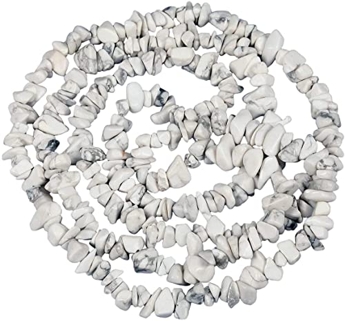 Image of 5-8mm White Howlite Chips Natural Chip Stone Beads for Jewelry Making