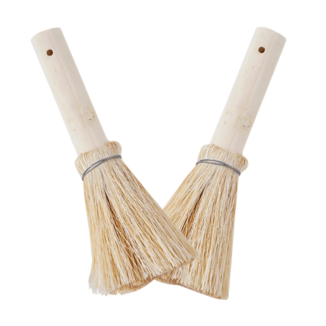 PRETYZOOM Deep Pot Cleaning Brush Dish Brush Set 2-piece Coconut Fiber Pot Scrubber Comfort Grip