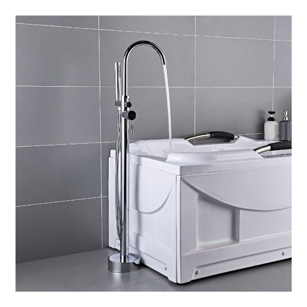 Blyqxs Chrome Bathtub Faucet Brass Floor Mount Bathroom Faucet Xt415