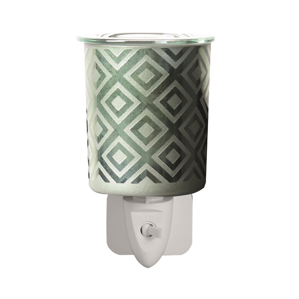 Wax Melt Burner Electric Plug In Warmer Melter Fragrance Oil Green Diamond Aroma