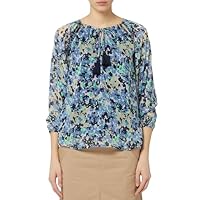 Pepe Jeans Chiara Print, Camicia Donna, Blu (Sea Blue),S