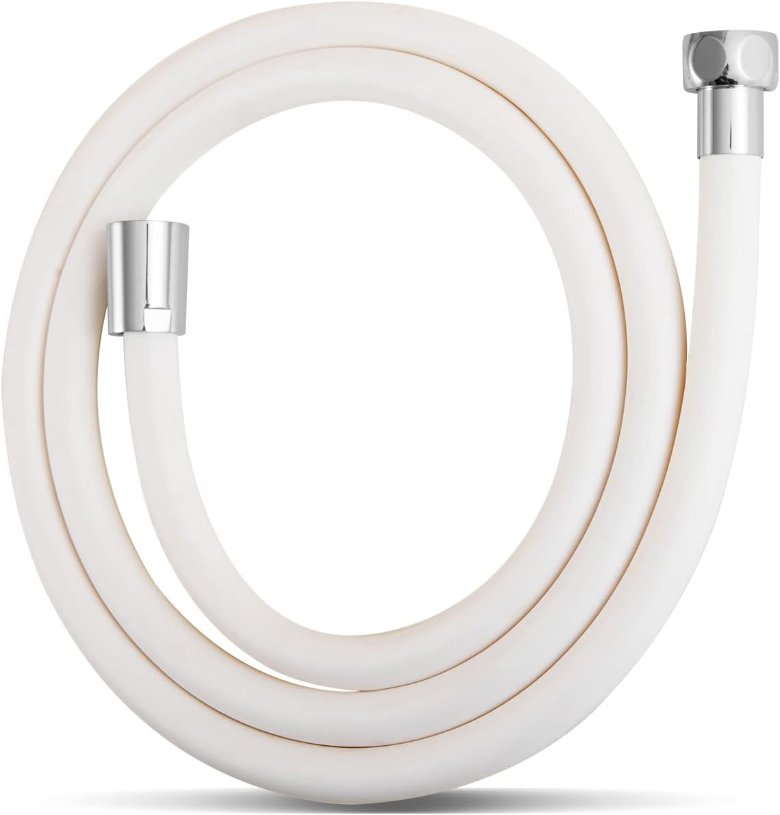 OFFO Ultra-Flex Shower Hose, Premium RV PVC Handheld Shower Head Hose Flex Hoses Extension with Brass Insert and Nut for Bathing Pet Bathing, 60 Inches Matte White