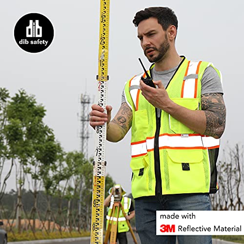 Dib Safety DSV04Y-L Vest Reflective Yellow Mesh thumb #6