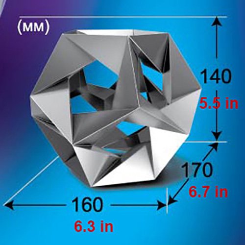 Polyhedra Magic Edges #6 / Geometric Solid - Fourteenth Stellation of Icosahedron. DIY Model Star. 3D Paper Model Kit. - Image 5