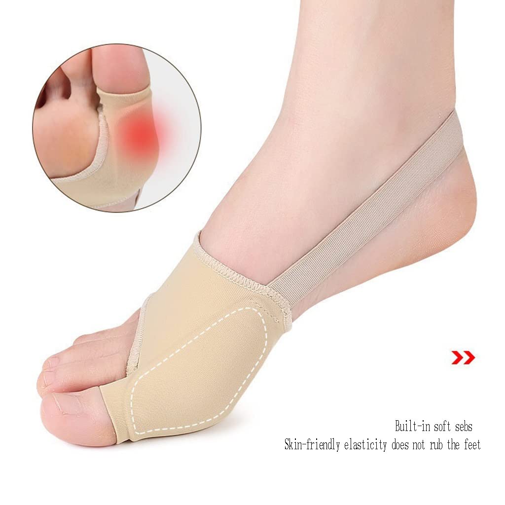 Ballen-Korrektor, Glätteisen für große Zehen, weiche Pflegehülle, Schutzhülle für Ballen-Schienen-Stützschutz, mit Polster-Trennern zur Schmerzlinderung bei Hallux Valgus
