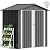 DWVO 6x4ft Metal Outdoor Storage Shed, Waterproof Tool Shed Heavy-Duty Storage Unit with Lockable Door and Vents, Ideal for Bicycles, Tools, Lawnmowers, Backyards, Patios, Lawns - Dark Gray