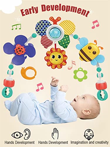 Image of Pau1Hami1ton Baby Stroller Arch Toys, Car Seat Toys,Bouncer Toy Bar /Mobile for Bassinet,Adjustable Baby Hanging Toys Fit for Crib Bed,Stroller,Car Seat Gifts.S-19(Butterfly)