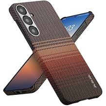 pitaka for S25 Plus Case, 6.7 Inch, Compatible with MagSafe, Slim & Light Samsung Galaxy S25 Plus Case, 1500D Aramid Fiber Made [Tactile Woven Case - Sunset]