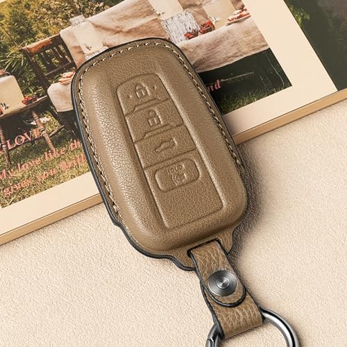 Image of for Toyota Key fob Cover Leather car Key case Avalon Camry TRD Corolla Highlander Prius Prime RAV4 Prime CHR Accessories
