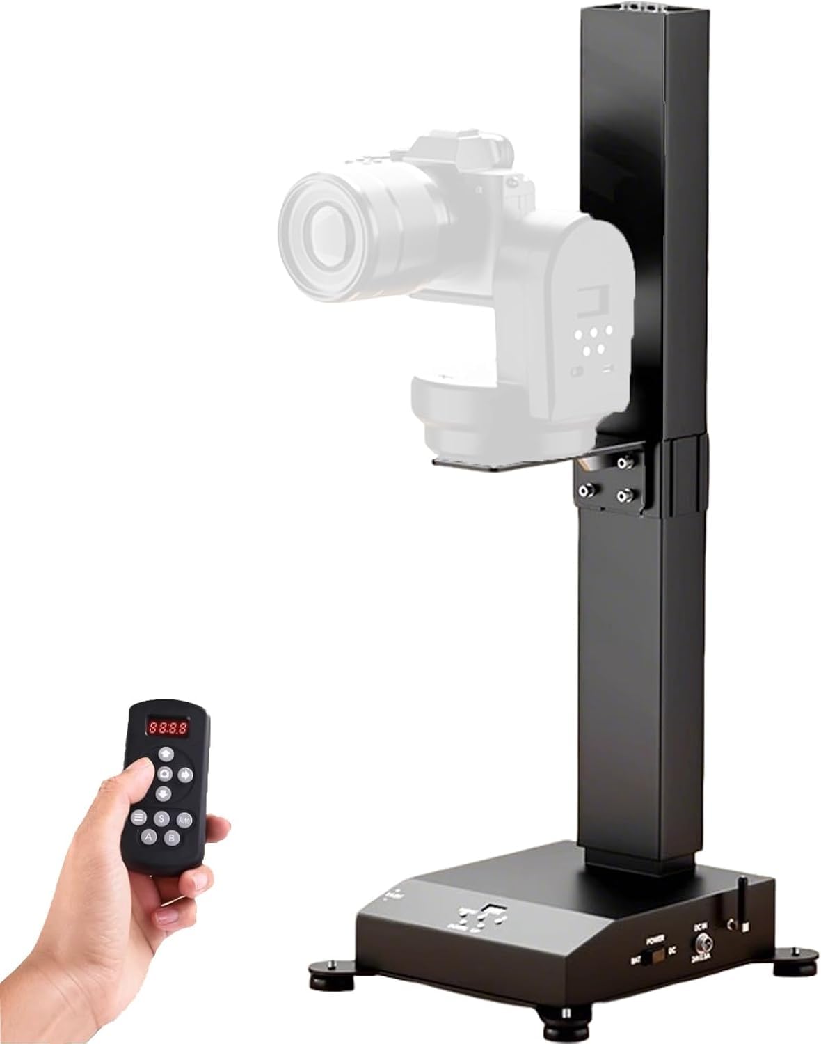 Slider verticale motorizzato per telecamera, sollevamento per trasmissioni in diretta 50-500 mm, scansione con memoria del punto A/B, portata 10 kg, per studi di streaming live