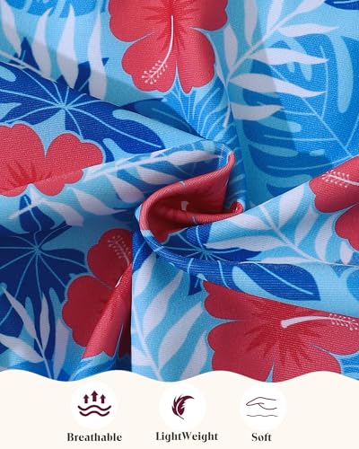 Saeaby Girl One Piece Swimsuit Bathing Suits for Girls with Ruffle Skirt Crisscross Hawaii Swimwear 3-8 Years Old3