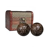 iLOVEPandas Natural Agarwood Massage Balls Chinese Acupoint Ball Hand Exercise Baoding Balls (Style 2)