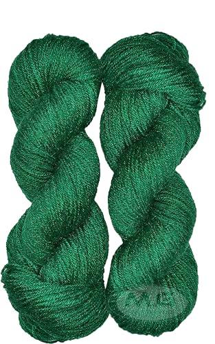 Image of M.G ENTERPRISE Knitting Yarn Wool Liza Leaf Green 400 GMS Best Used with Knitting Needles, Crochet Needles Wool Yarn for Knitting. -PD Art-AJJA