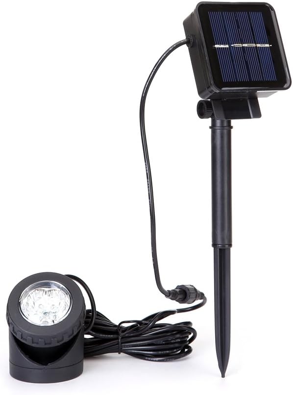 Pond Lights, Solar Powered with 6 LED Waterproof Spot Light for Pool, Fountain, Garden …
