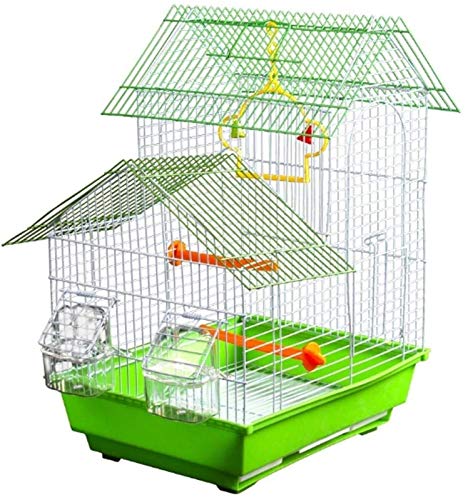HCMNME Jaula dpájaros Duradera y ecológica, Birdcages Metal Bird Cage Tiger Parrot Villa Big Bird Cage, 33 * 27 * 47in Birdcages Jaula para pájaros Parrotlet Finch Canary Travel