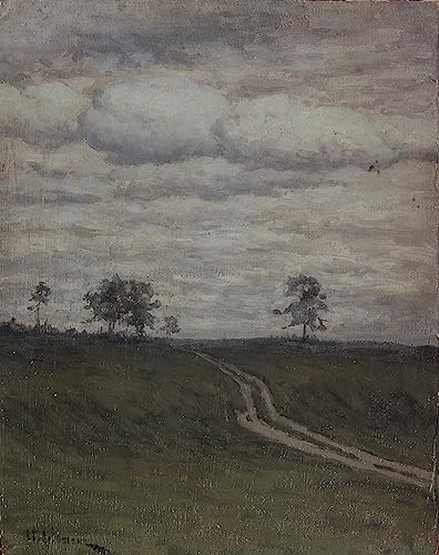 Tableau Toile Crépuscule de Levitan 60x90cm pour Décoration Murale