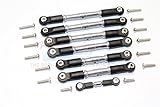 GPM For Traxxas Slash 4X4 & Telluride 4X4 Upgrade Parts Aluminum Completed Turnbuckles With Plastic Ball Ends - 7Pcs Set Gray Silver