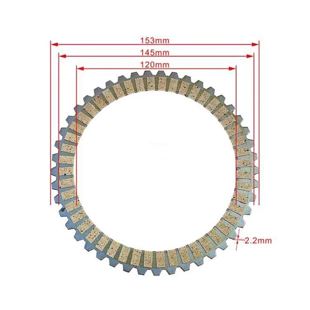 8 Stück Motorrad-Kupplungsscheiben aus Fasern, passend for Suz GSX600F 94–97, GSX-R600W 92–93, GSX750F 95–97, GSX-R750W 93–95