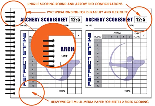 Livre de score Perfect Strike Archery carnet de notation pour archer - 6