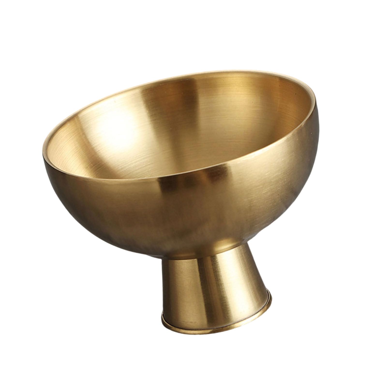 COOLHOOD Modern Stainless Steel Dessert Cup with High Foot Design Double Walled Puddings Serving Bowl for Ice Cream and Pastries Sundae Double Walled Dessert Bowl