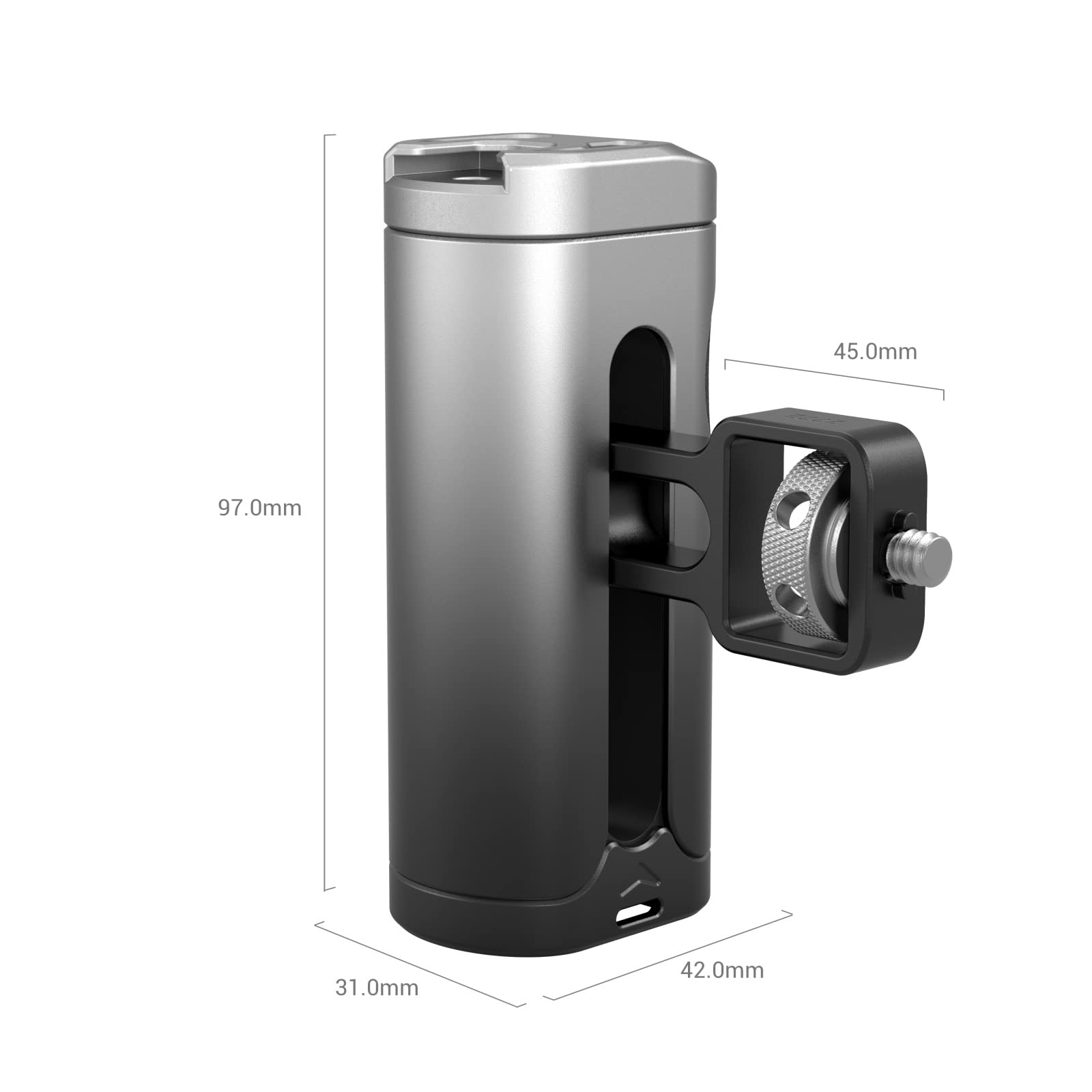 SMALLRIG Uchwyt boczny z rozrusznikiem nagrywania, bezprzewodowy pilot zdalnego sterowania i zimny but, do SMALLRIG Mobile Phone Cage Video Rig z gwintem 1/4"-20-3838