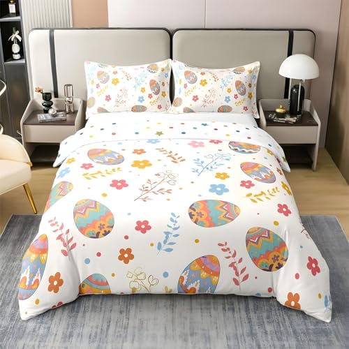 Ypthriline Funda Nordica Cama 90 Infantil Cáscara de Huevo Estampada Funda Nordica 150x200 de Microfibra Elegante y Sencillo con Cierre de Cremallera con 2 Funda Almohada 50x75