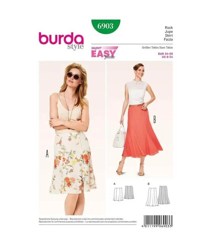 Burda Style Sewing Pattern B6903 Misses' Skirts
