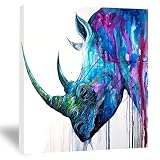 YBDXHA Animal rhino Wall Decoration Art Canvas Painting Print Picture Living Room Dining Room Bedroom Home Decorations (artwork-8, 20x24inch), 20 x 24 in