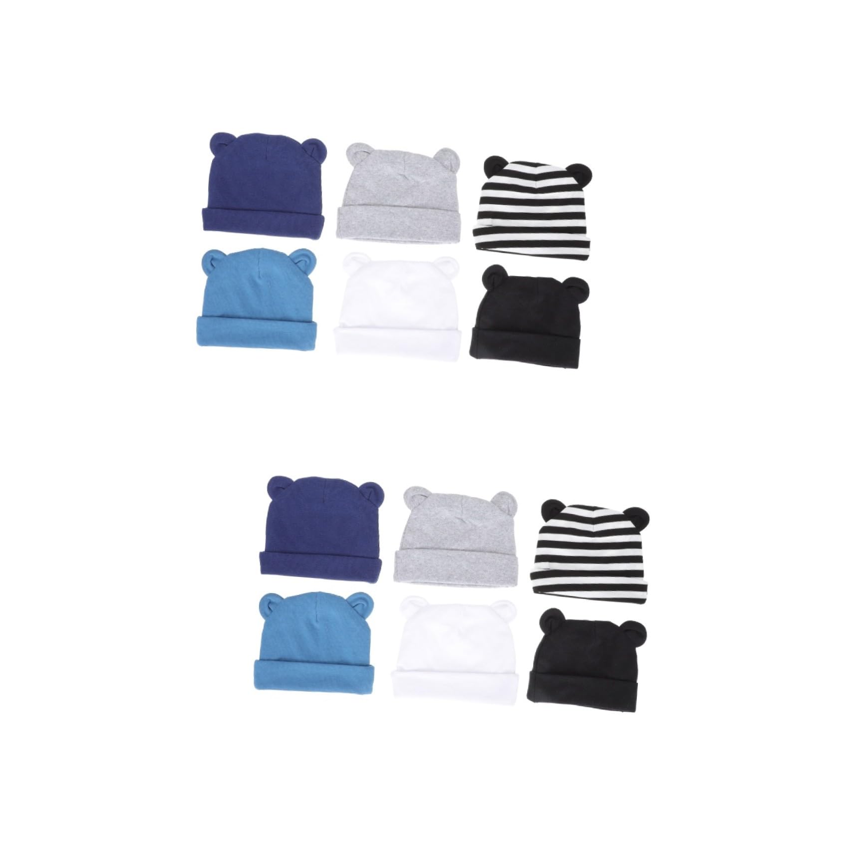 FOMIYES 2 Sätze Teiliges Baumwollmützen Für Neugeborene Unisex Babyhüte Mit Niedlichem Design Für Fotos Sommer Gestreift Für Junge Mädchen Von Jahr 6 Stück * 2