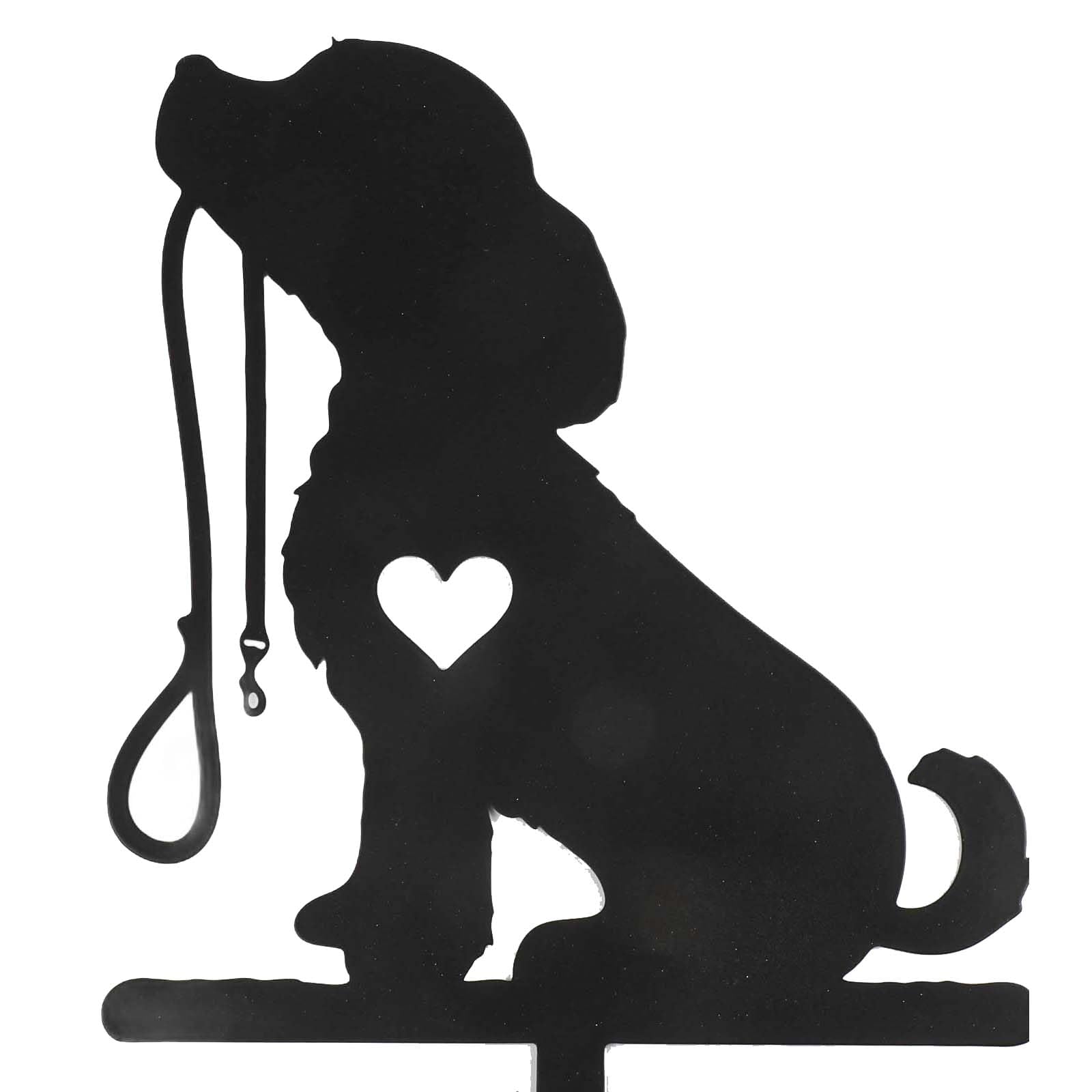 Vootnifig Outdoor Silhouette Lawn Dog Metal Garden Decorations Creative Inside Decoration Black 6.96x9.84 inches
