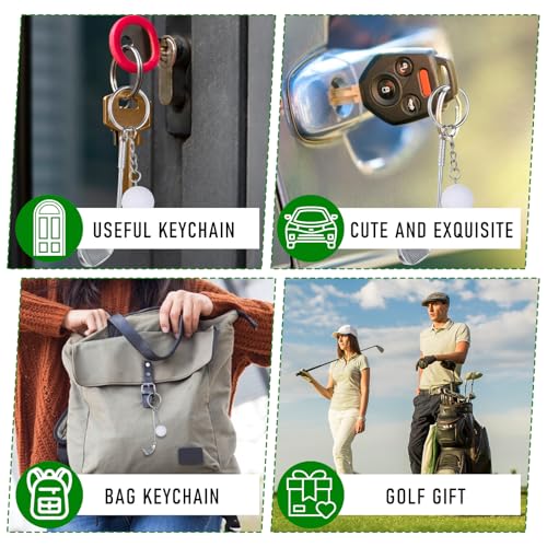 Image of Golf Club Keychain, Golf Gifts Keychain for Men Women Golfers Mini Alloy Golf Keychain Golf Racket Ball Pendant Keychain, Golf Ball with Keychain Bag Pendant Decorations Sports Golf Lovers Gifts