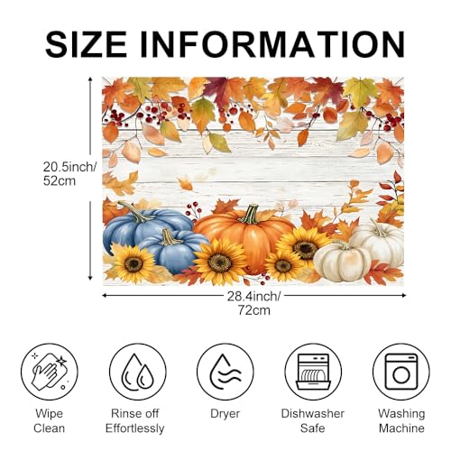 Image of Fall Pumpkin Stove Top Covers for Electric Stove, 28.4x20.5 in