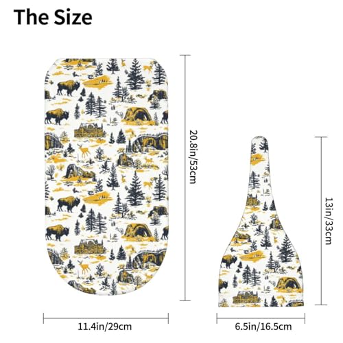 Image of Deer Black Pine Trees Newborn Swaddle Blankets Hat Sets Soft Baby Receiving Blanket Swaddle Sack for Baby Shower Infant Boy Girl Gift