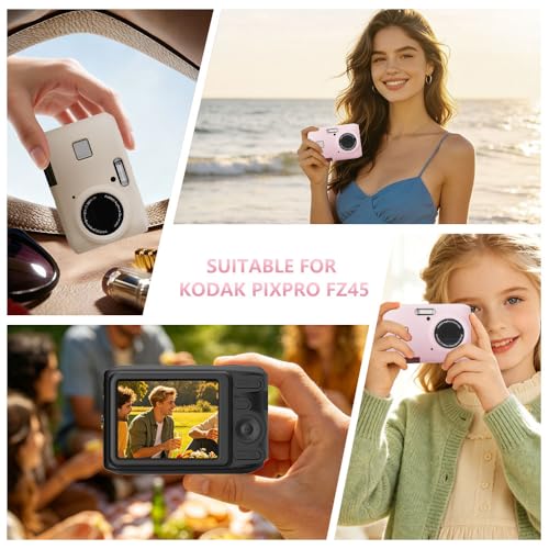 Funda de silicona para cámara Kodak PIXPRO FZ45 con protector miniatura 7