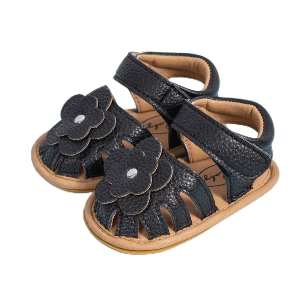 6 to 12 Months Baby Boys & Girls Shoes,Infant Non Slip Booties (Black)-BT4673-image-2