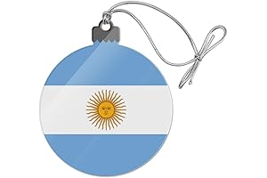 Ornate Argentina Soccer Christmas Tree Ornament