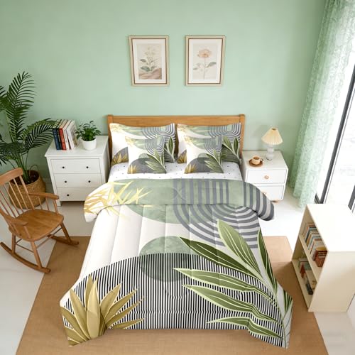 Erosebridal 7 Pcs Mid Century Boho Comforter Set Queen Modern