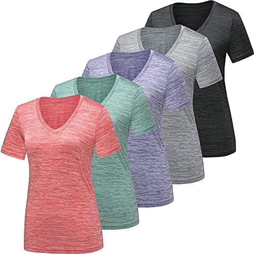 BALENNZ Workout Shirts for Women, Moisture Wicking Quick Dry Active Athletic Women’s Gym Performance T Shirts