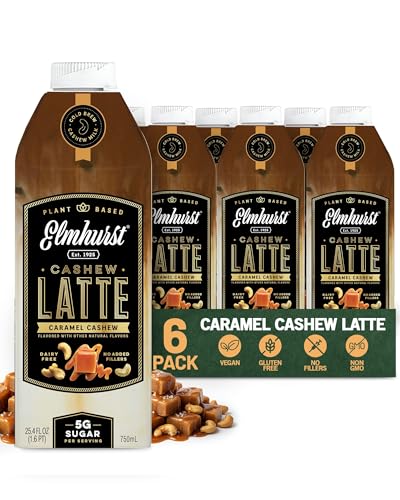 Elmhurst 1925 Caramel Cashew Latte – Plant-Based, Vegan, Dairy-Free Plant