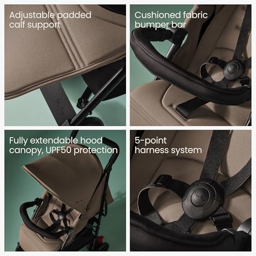 Silver Cross - Pop 2 Pushchair - Foldable Travel Stroller - Buggy - Adjustable/Lie Flat Seat - Newborn to 4 Years - Cobble - Image 4