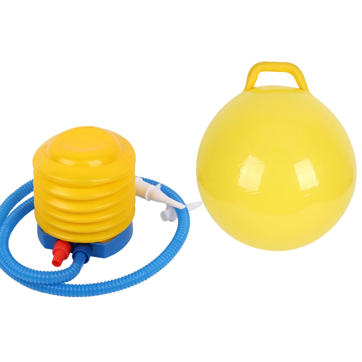 Kisangel 2PCS Inflatable Jumping Safe Bounce with Handle Pump for Enhancing Coordination Balance and Parent Interaction for Indoor Outdoor Fun